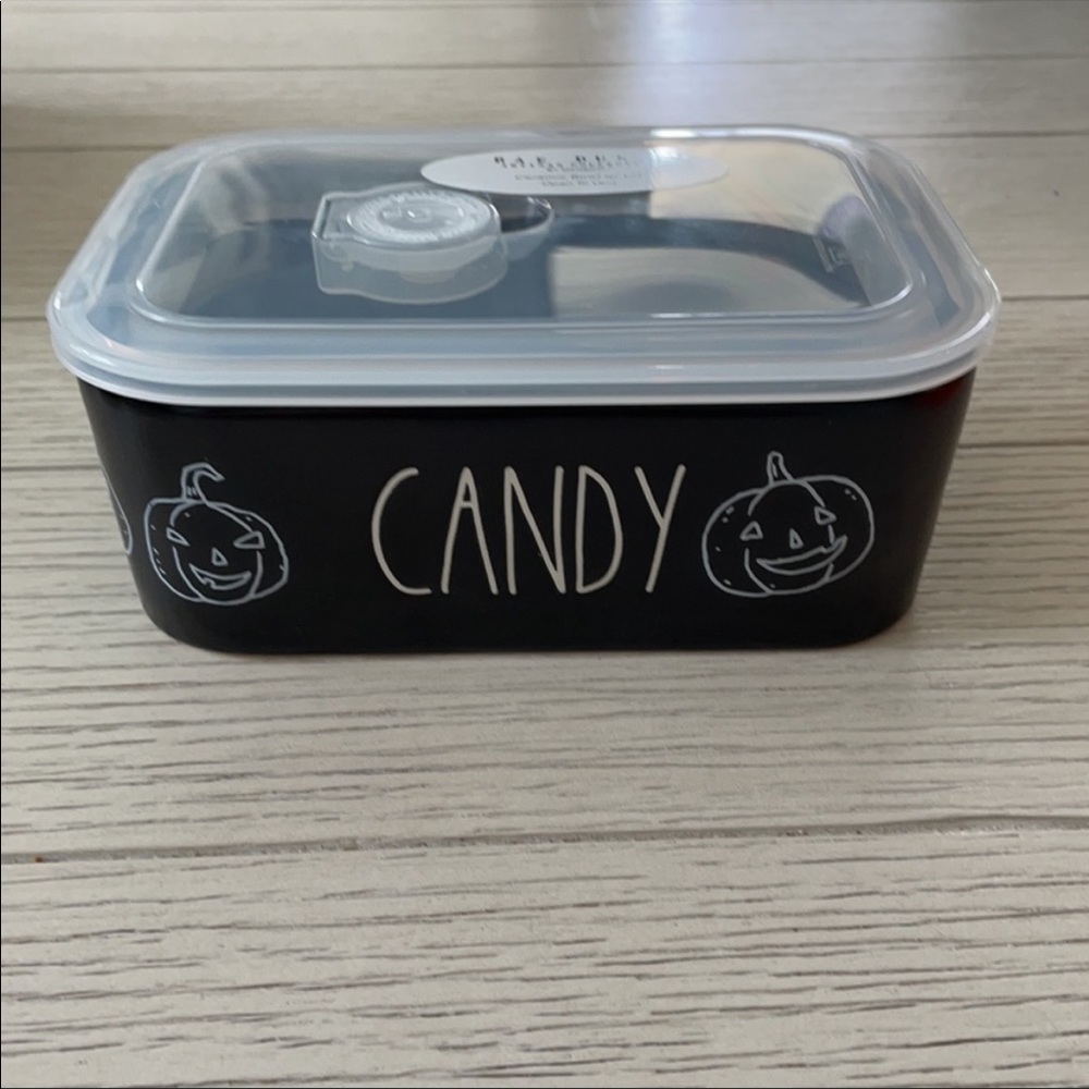 Rae Dunn “CANDY” ceramic bowl with lid